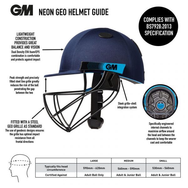 Gunn & Moore Neon Geo Helmet - Image 4