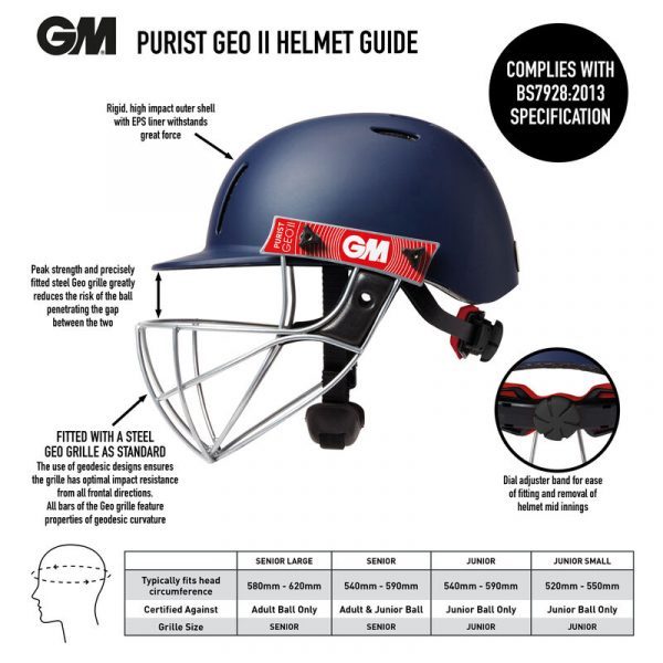 Gunn & Moore Purist Geo II Helmet - Image 3