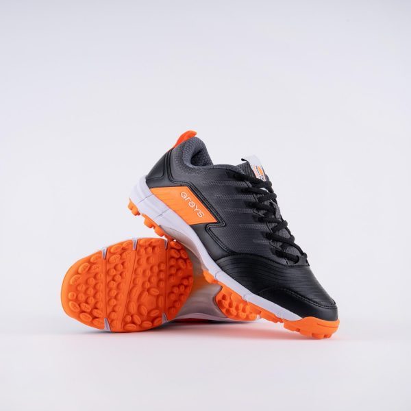 Grays Flash 3.0 Black/Orange Junior Hockey Shoe (2023)