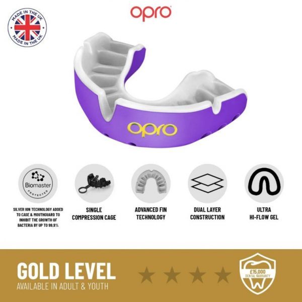 Opro Adidas Mouthguard Gold for Braces - Blue - Image 2