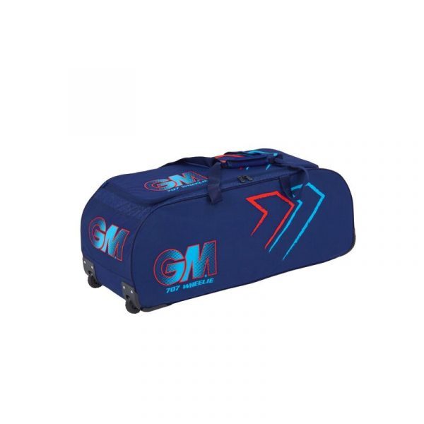 Gunn & Moore 707 Wheelie Bag (2024) Blue/Red - Image 2