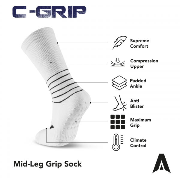Atak C-GRIP Sock White - Image 2